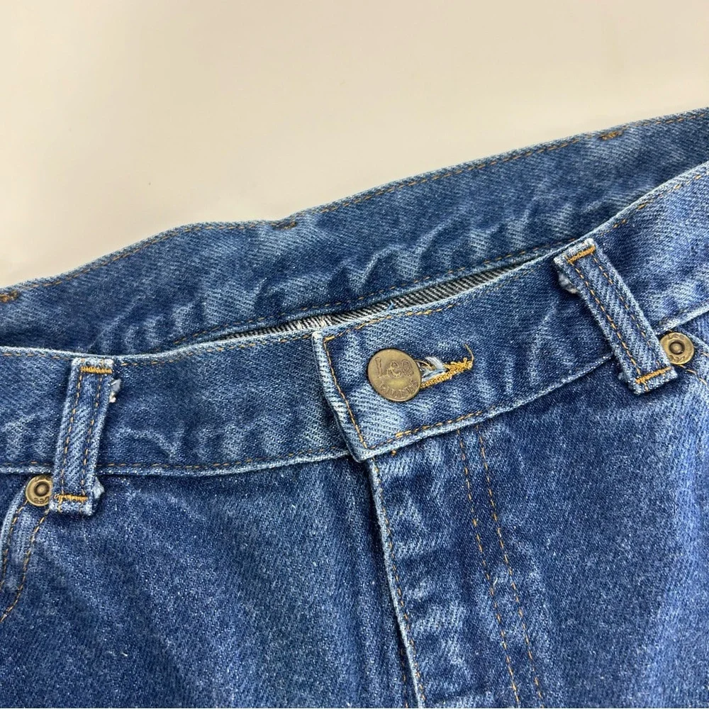 Vintage‎ Lee Jeans Mens 38x32 Blue Dark 200-0189 Western 80s Union Made Straight